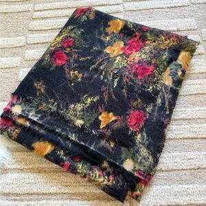 Anthropologie large Floral Patterned Scarf/ wrap